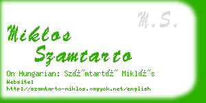 miklos szamtarto business card